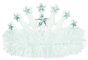 Amscan_OO Hats & Headwear - Halos, Crown & Tiara White Tiara 10cm x 12cm Each