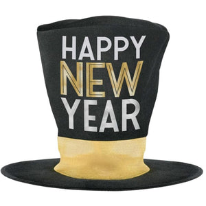 Hats & Headwear - Hats & Helmets Happy New Year Oversized Top Hat Hot Stamped Each