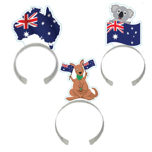 Hats & Headwear - Headbands & Boppers Flag Headbands Australia 8pk