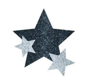 Amscan_OO Jewellery Black Team Spirit Glitter Star Body Jewelry 13cm x 9cm Each