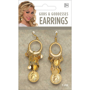 Amscan_OO Jewellery Goddess Gold Earrings Each