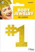 Gold #1 Body Jewelry 12cm x 8.8cm Each