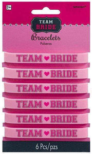 Amscan_OO Jewellery Team Bride Rubber Bracelets 6Pk