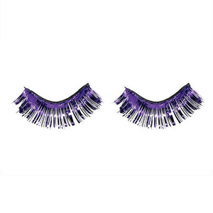 Amscan_OO Make Up & Prosthetics - EyeMakeUp, Lash Purple Tinsel Eyelashes 1.2cm x 2.5cm Each