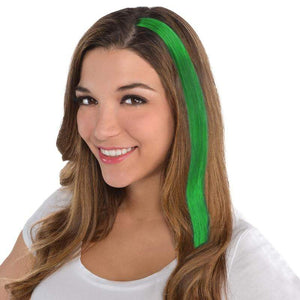 Amscan_OO Make Up & Prosthetics - Hair Color, Clip Green Hair Extensions Each