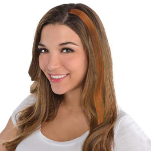 Amscan_OO Make Up & Prosthetics - Hair Color, Clip Orange Hair Extensions Each