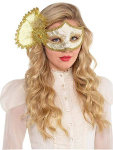 Amscan_OO Mask - Masquerade Mask Gold Parisian Mask Each
