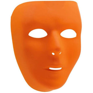 Amscan_OO Mask - Masquerade Mask Orange Full Face Mask 15.8cm x 19.6cm Each