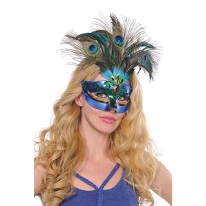 Amscan_OO Mask - Masquerade Mask Peacock Feather Mask Each