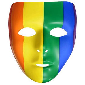 Amscan_OO Mask - Masquerade Mask Rainbow Full Face Mask 15.8cm x 19.6cm Each