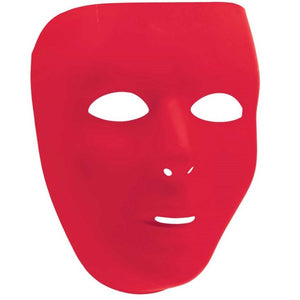 Amscan_OO Mask - Masquerade Mask Red Full Face Mask 15.8cm x 19.6cm Each