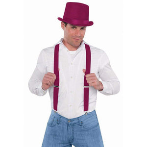 Amscan_OO Suspenders, Ties & Belts - Suspenders Burgundy Suspenders Each