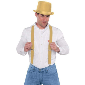 Amscan_OO Suspenders, Ties & Belts - Suspenders Gold Suspenders Each