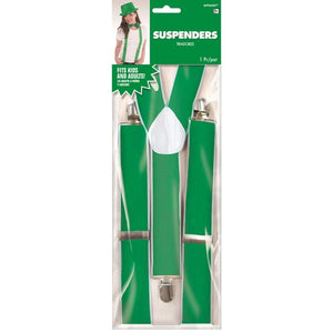 Amscan_OO Suspenders, Ties & Belts - Suspenders Green Suspenders Each