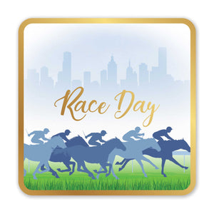 Amscan_OO Tableware - Coasters & Doyley Race Day Hot Stamped Drink Coasters 50pk