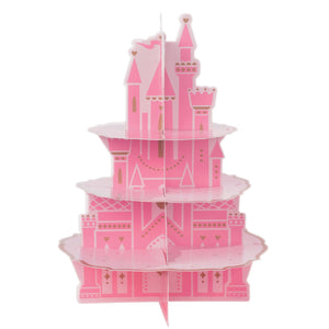 Amscan_OO Tableware - Cupcake Stand & Cases Disney Princess Once Upon A Time 3 Tier Castle Treat Stand 32cm x 44cm Each