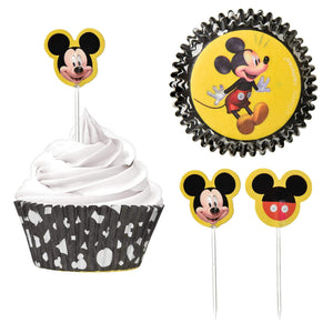 Amscan_OO Tableware - Cupcake Stand & Cases Mickey Mouse Forever Cupcake Cases & Picks Set 48pk