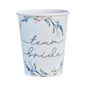 Amscan_OO Tableware - Cups Boho Bride Paper Cups 266ml 8pk