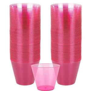 Amscan_OO Tableware - Cups Bright Pink Apple Red Plastic Tumbler 266ml 72pk