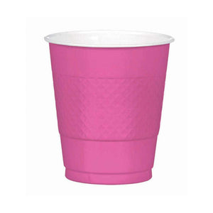 Amscan_OO Tableware - Cups Bright Pink Navy Flag Blue Premium Plastic Cups 355ml 20pk