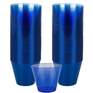 Amscan_OO Tableware - Cups Bright Royal Blue Apple Red Plastic Tumbler 266ml 72pk