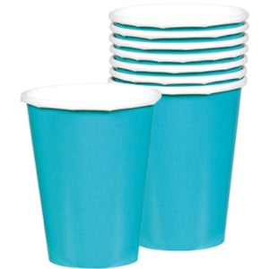 Amscan_OO Tableware - Cups Caribbean Blue Apple Red Paper Cups 266ml 20pk