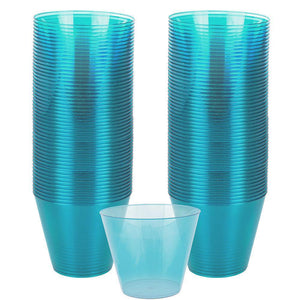 Amscan_OO Tableware - Cups Caribbean Blue Bright Royal Blue Plastic Tumbler 266ml 72pk