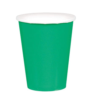 Amscan_OO Tableware - Cups Festive Green Navy Flag Blue Paper Cups 266ml 20pk