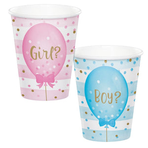 Amscan_OO Tableware - Cups Gender Reveal Cups Paper 266ml 8pk