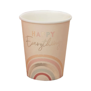 Tableware - Cups Happy Everything Gold Foiled Paper Cups 266ml 8pk