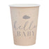 Hello Baby Baby Speckle Cream & Grey Paper Cups 266ml 8pk