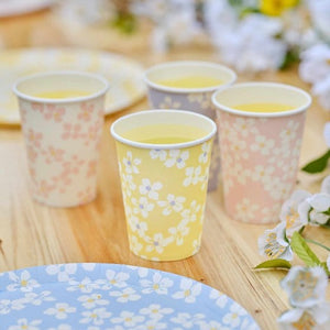 Tableware - Cups Hello Spring Floral Paper Cups 266ml 8pk