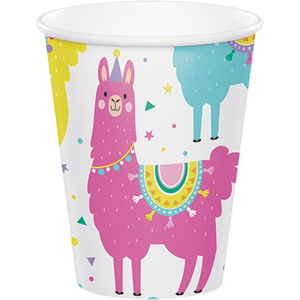 Amscan_OO Tableware - Cups Llama Party Cups Paper 266ml 8pk