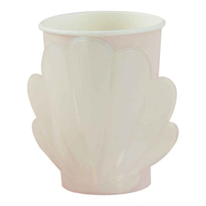 Tableware - Cups Mermaid Pop Out Shell Paper Cups 266ml 8pk