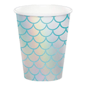 Amscan_OO Tableware - Cups Mermaid Shine Iridescent Cups Paper 266ml 8pk