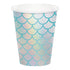 Mermaid Shine Iridescent Cups Paper 266ml 8pk