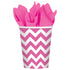 New Pink Chevron Cups 266ml 8Pk