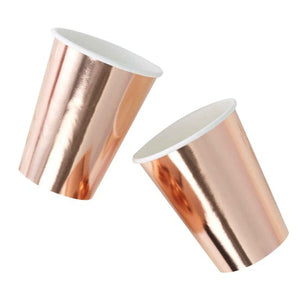 Tableware - Cups Pick & Mix Rose Gold Paper Cup 266ml 8pk