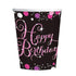 Pink Celebration Happy Birthday 266ml Cups 8pk