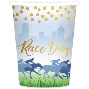 Amscan_OO Tableware - Cups Race Day Hot Stamped Paper Cups 266ml 8pk