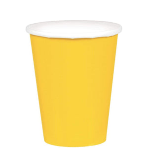 Amscan_OO Tableware - Cups Yellow Sunshine Blush Pink Paper Cups 266ml 20pk