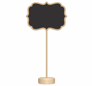 Amscan_OO Tableware - Drink Markers, Labels & Blackboards Chalkboard Standing Wood Signs 9cm x 16cm 4pk