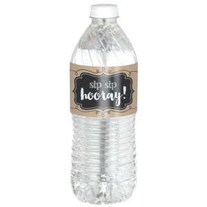 Amscan_OO Tableware - Drink Markers, Labels & Blackboards Kraft Paper Water Bottle Labels 24pk