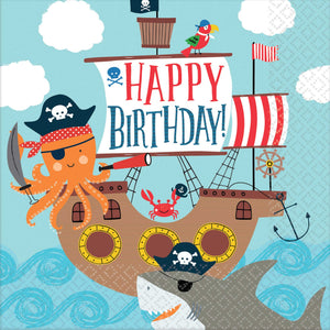 Amscan_OO Tableware - Napkins Ahoy Birthday Lunch Napkins 36pk