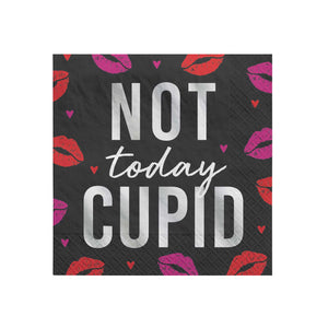 Tableware - Napkins Anti Valentine's Day NOT today CUPID Beverage Napkins 16pk