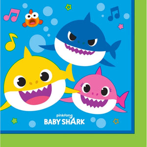 Amscan_OO Tableware - Napkins Baby Shark Beverage Napkins 16pk