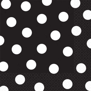 Amscan_OO Tableware - Napkins Black & White Dotted Lunch Napkins 16Pk