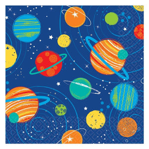 Amscan_OO Tableware - Napkins Blast Off Birthday Beverage Napkins 16pk