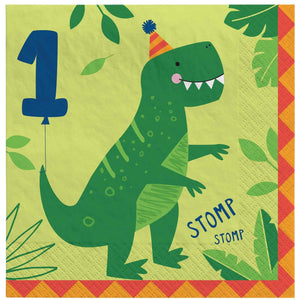 Amscan_OO Tableware - Napkins Dino-Mite Party Dinosaur Lunch Napkins 1st Birthday 16pk