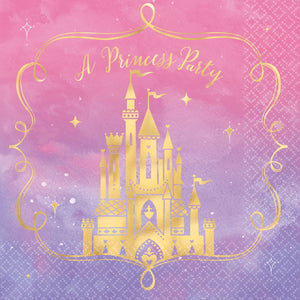 Amscan_OO Tableware - Napkins Disney Princess Once Upon A Time Lunch Napkins Hot Stamped 16pk